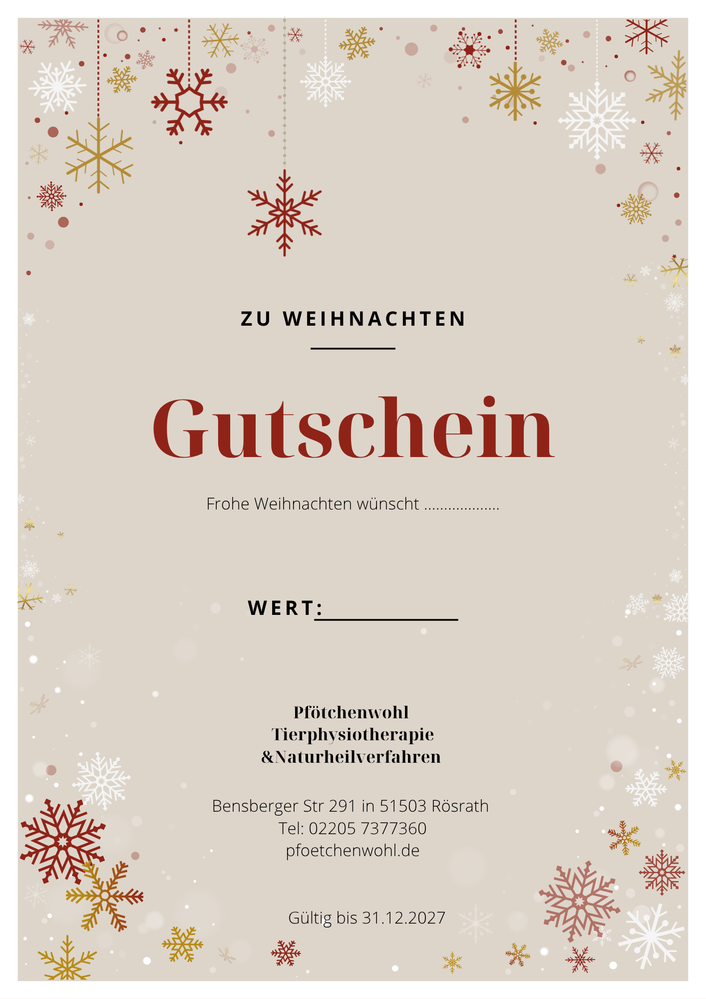 individuelle Geschenkgutschein